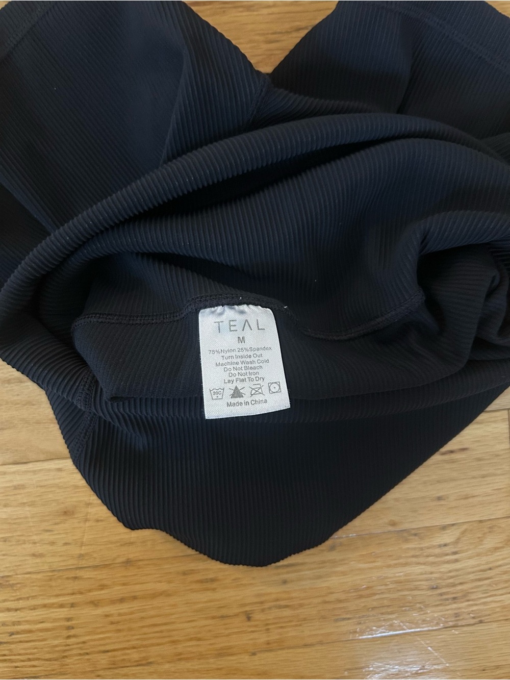 Women’s Black Ribbed Two-Piece Active Set - Picture 3 of 4
